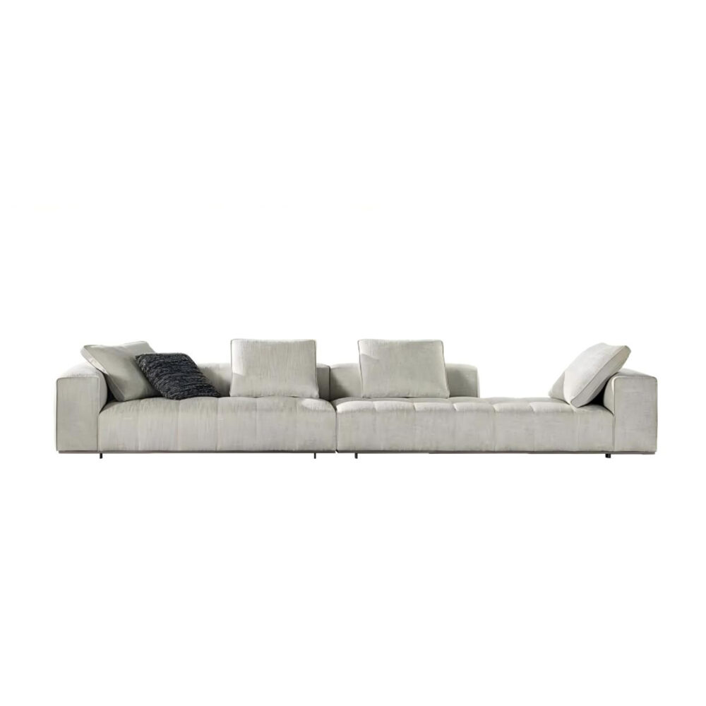 Elegant Italian luxury sectional sofa with minimalist design and plush comfort