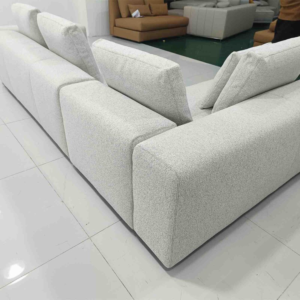Italian luxury sectional with soft-touch fabric