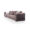 Luxury minimalist sofa for villas and upscale interiors, Nubuck leather design