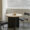 Minimalist Black Leather Accent Chair with Pure Black Finish – Modern Commercial Design