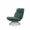 Minimalist Round-Base Lounge Chair in Brushed Titanium – Perfect for Bedroom or Executive Spaces