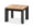 Modern outdoor aluminum patio table with teak wood tabletop