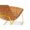Chaise longue confortable en tissu orange pour projets commerciaux