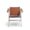 Contemporary leather lounge chair with open-frame design