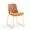 Utiliser le contrat chaise latéral rembourrée - Chaise de salle à manger en tissu orange moderne avec des jambes métalliques pour les hôtels, Restaurants, et des bureaux