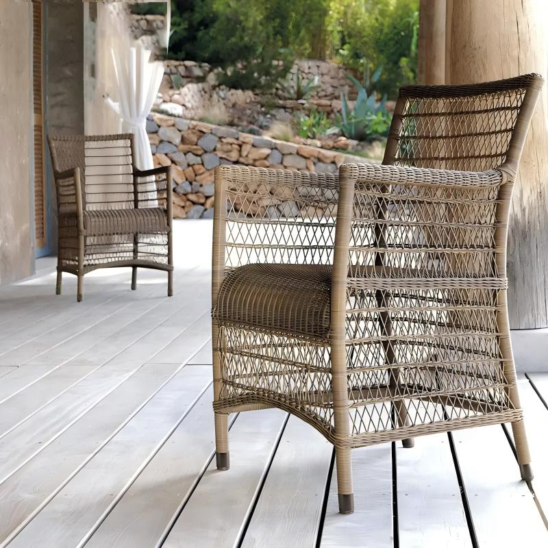 Cadre en aluminium durable meubles de rotin pour projets de luxe