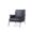 Fauteuil de luxe haut de gamme en cuir noir vintage, Style italien pour le bureau