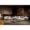 Italian Square Marble Coffee Table in Contemporary Living Space with Designer Furniture