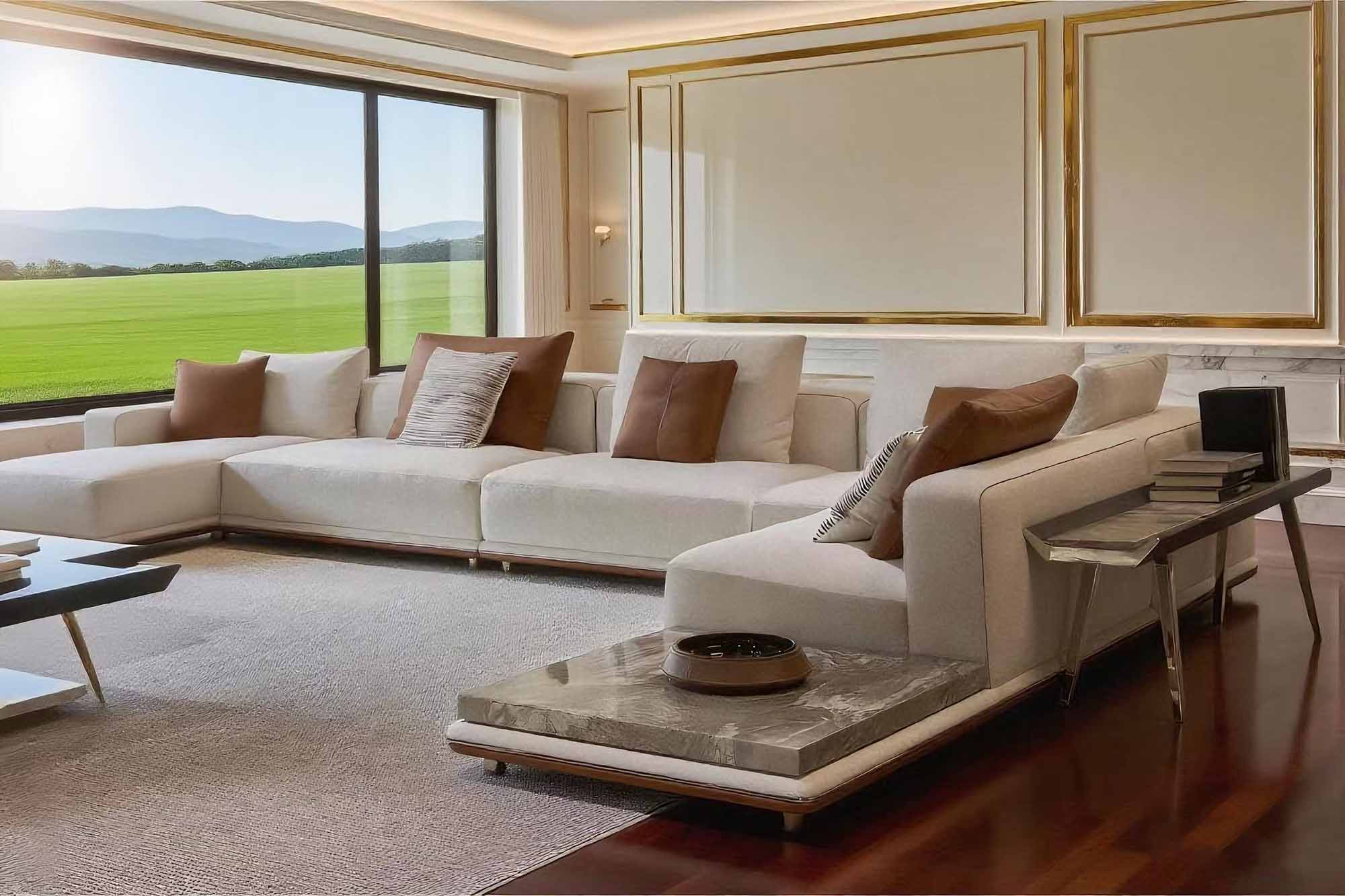 Villa modular sofa with side table